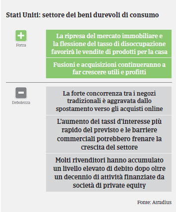 USA: Settore Beni Durevoli di Consumo - Swot