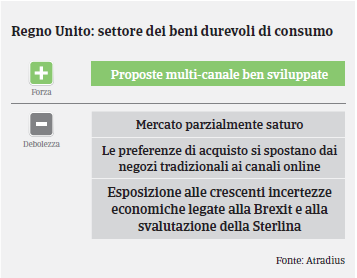 Regno Unito: Settore Beni Durevoli di Consumo - Swot